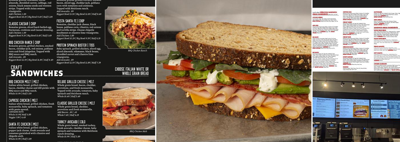 Heirloom Salad Co. - Downtown Menu