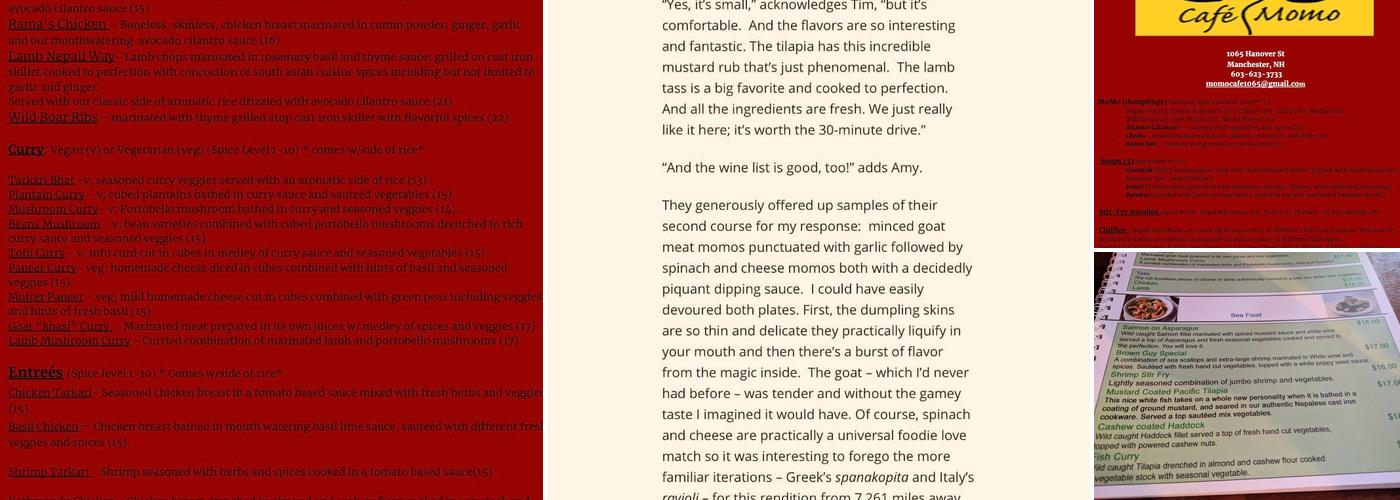 Café Momo Menu
