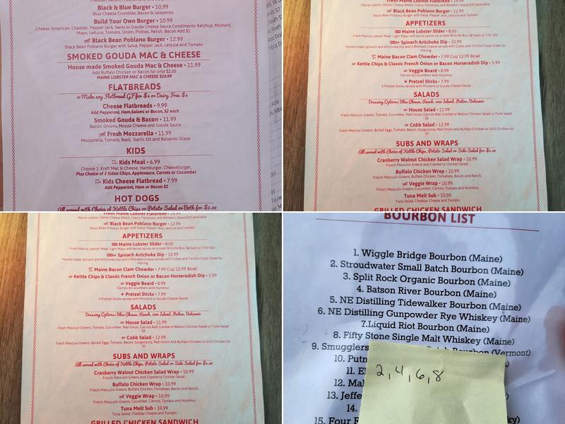 The Maine Beer Cafe Menu