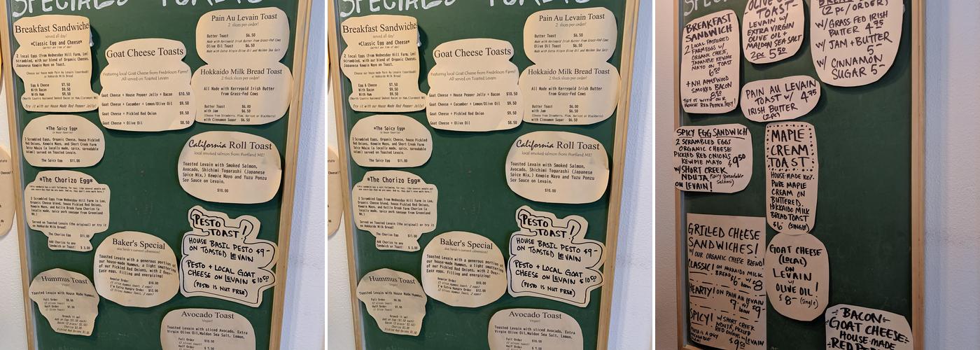 Horseshoe Café Menu