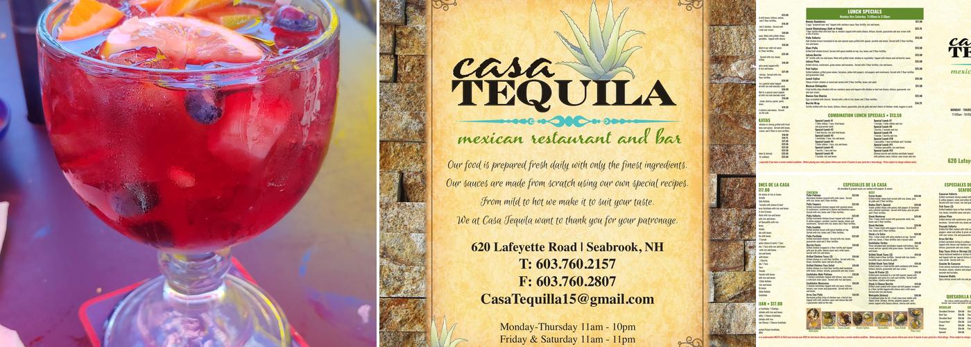 Casa Tequila Menu