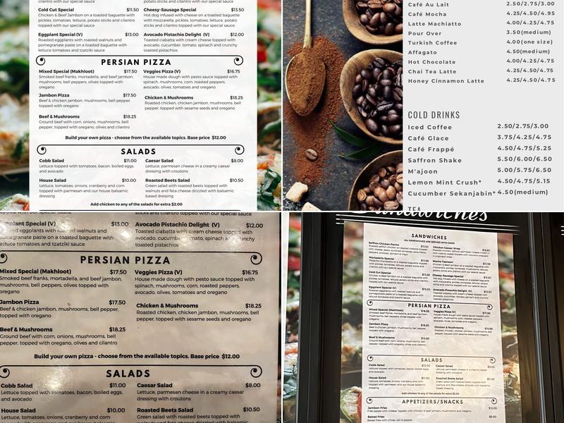 Mocha Cafe and Pastry Menu