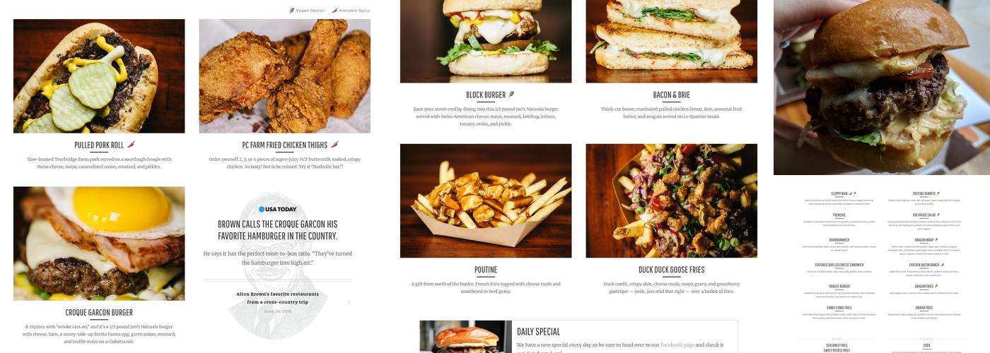 Block 16 Menu