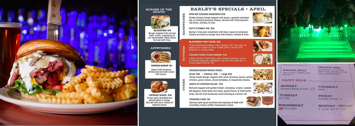 Barley's Menu