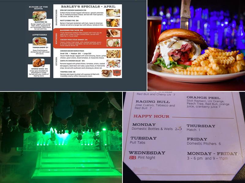 Barley's Menu