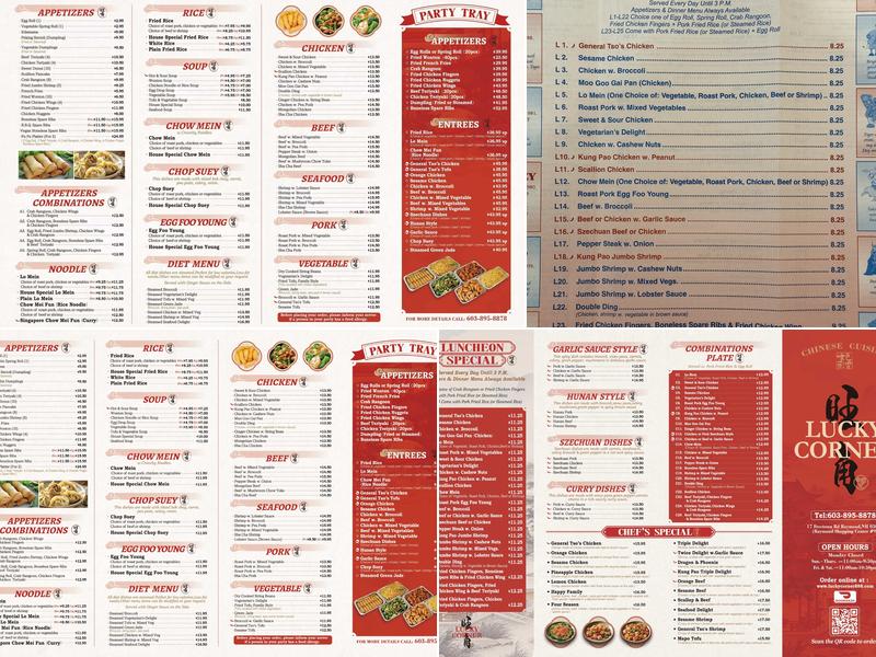 Lucky Corner Menu
