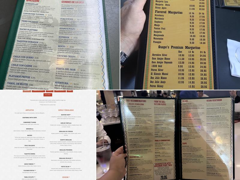 Guapo's Menu