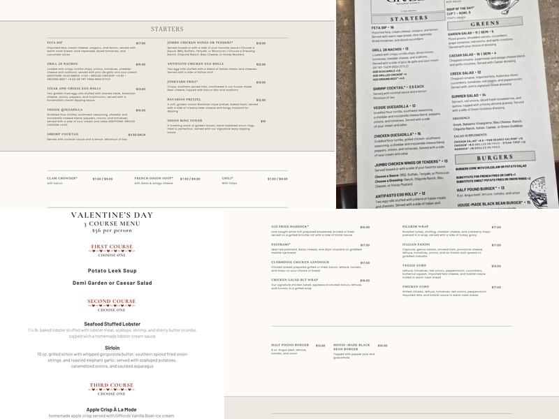 Grill 28 Menu