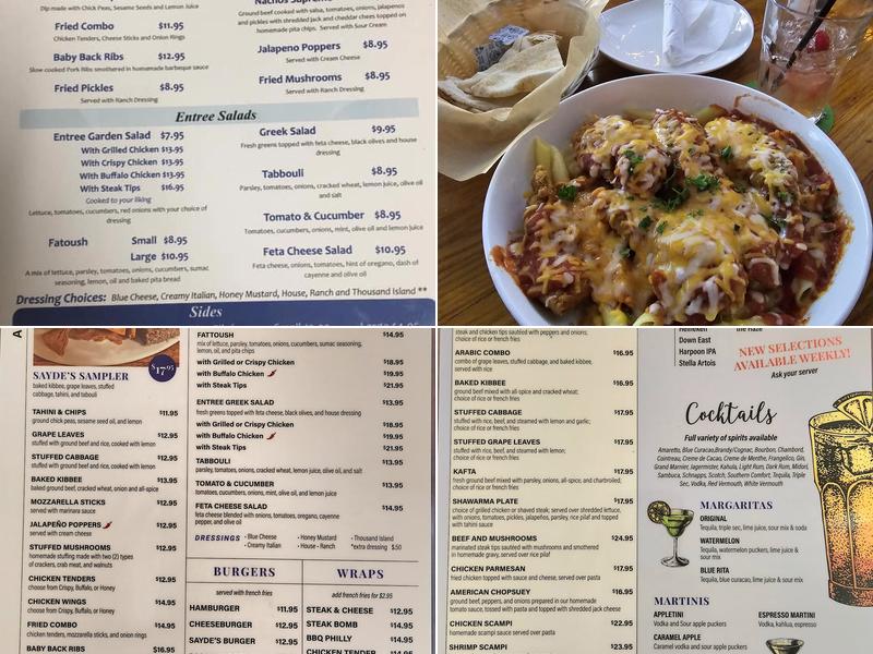 Sayde's Bar & Grill Menu
