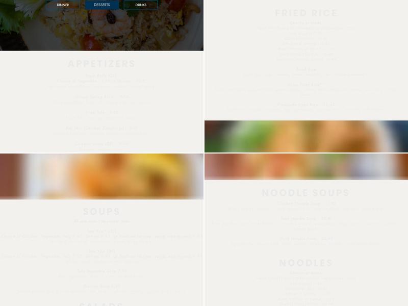 5 Thai Bistro Menu