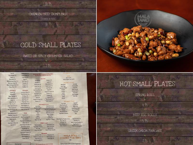 Mala Tang Menu
