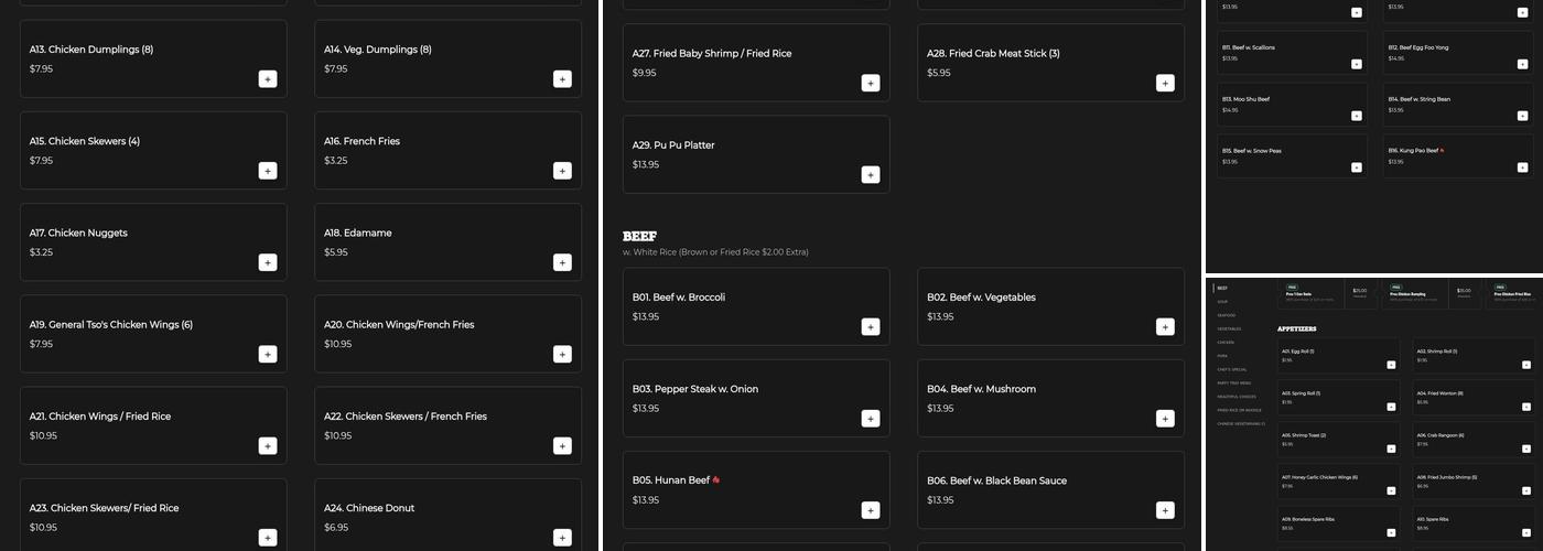 Grand Hunan Restaurant Menu