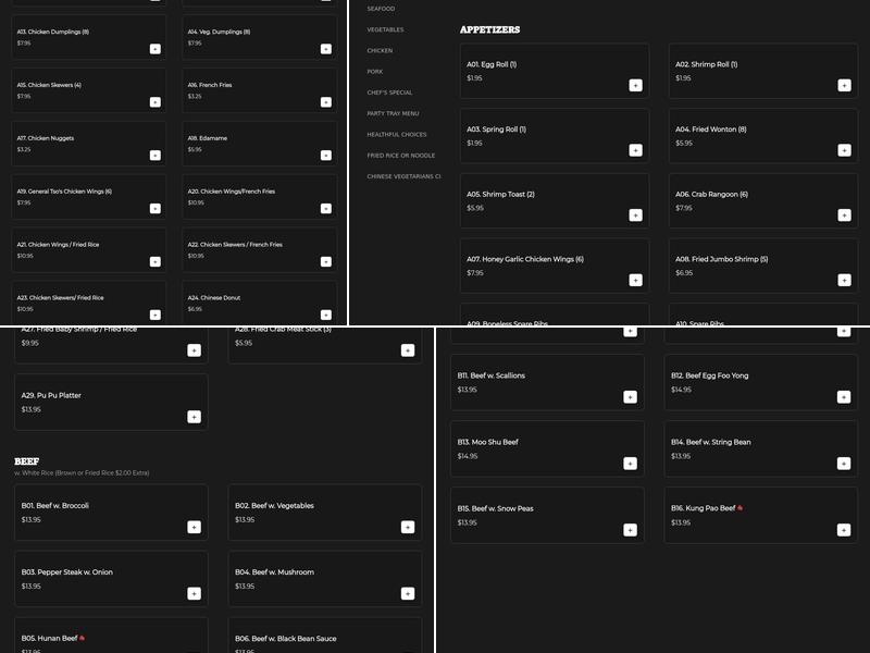 Grand Hunan Restaurant Menu