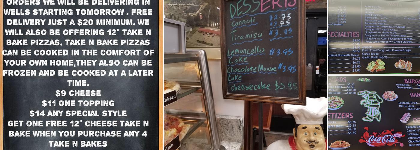 Seacoast Pizza & Pasta Menu