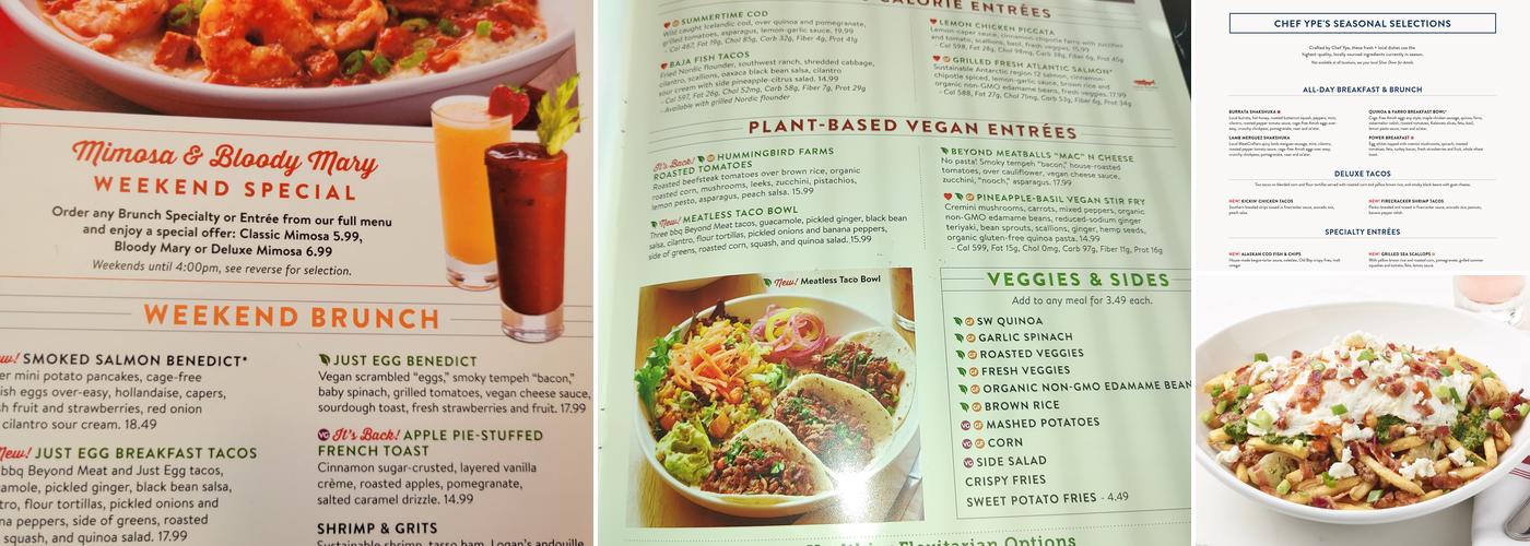 Silver Diner Menu