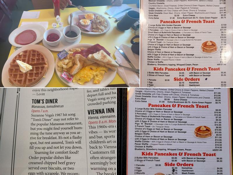 Tom's Diner Menu
