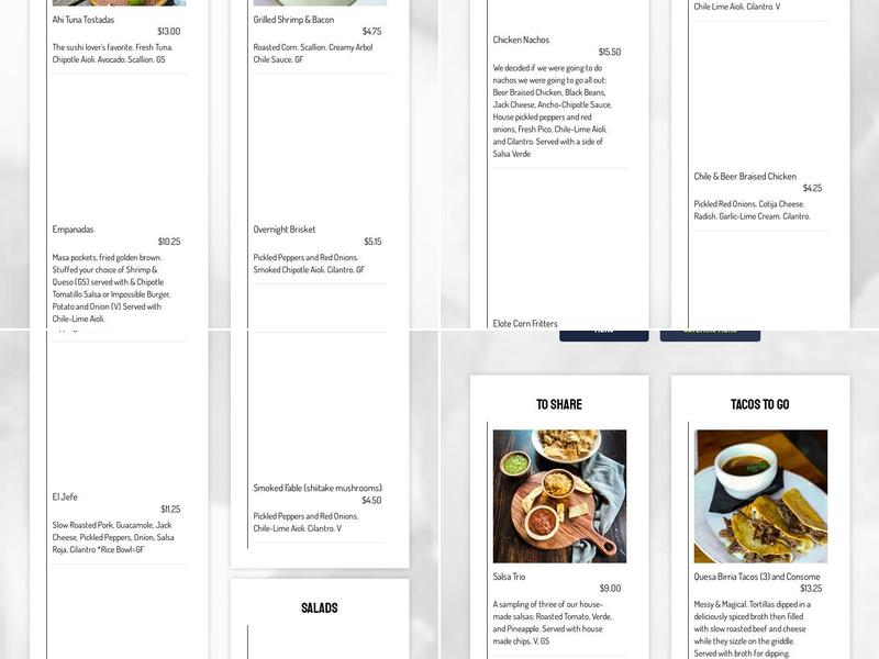 Hook and Lime Menu