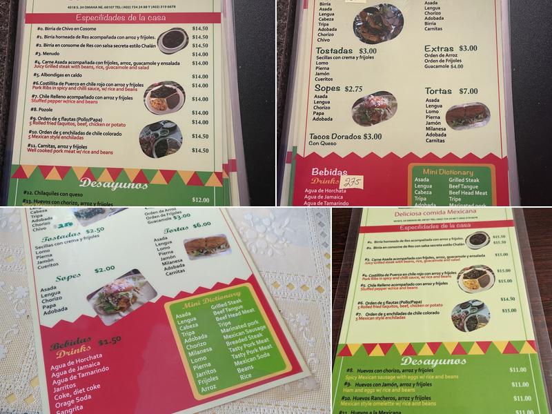 Birrieria El Chalan Menu