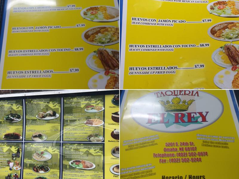 Taqueria El Rey Menu