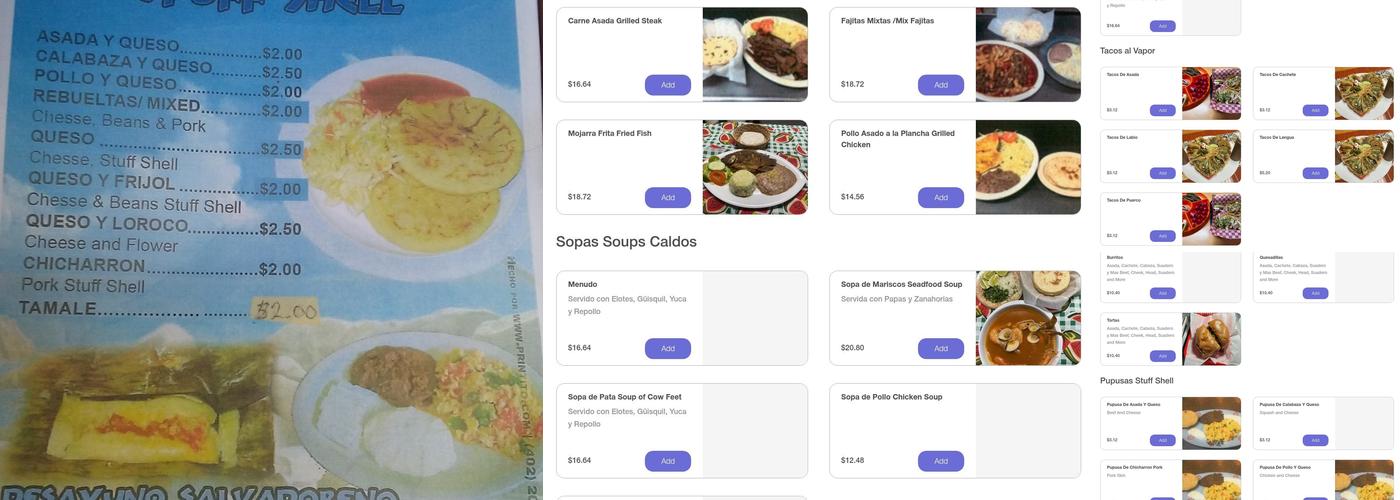 Taqueria Chango Menu