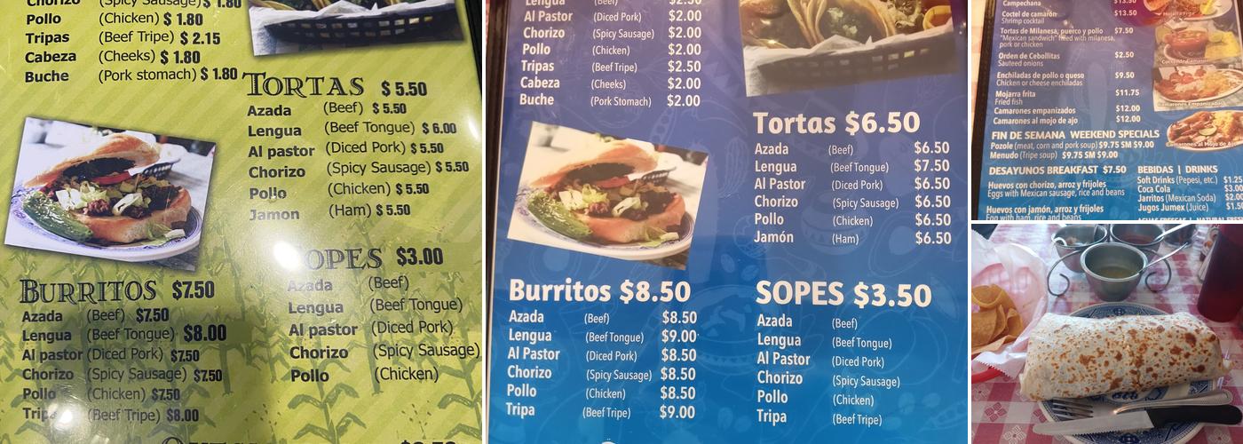 El Ranchito Menu