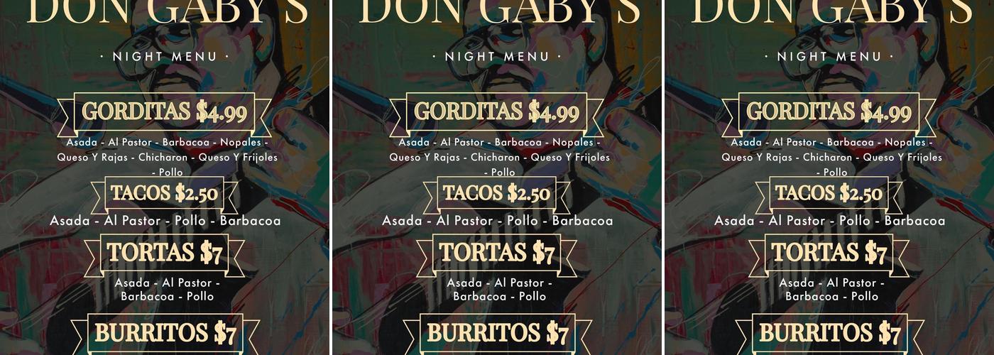 Don Gaby's Restaurant Menu