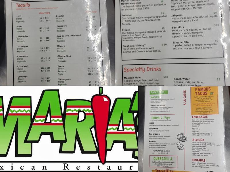 Maria's Menu