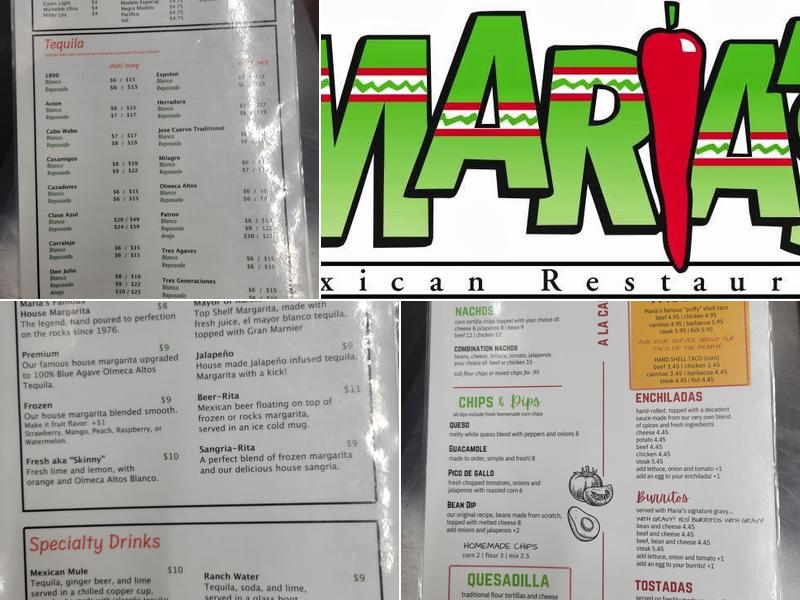 Maria's Menu