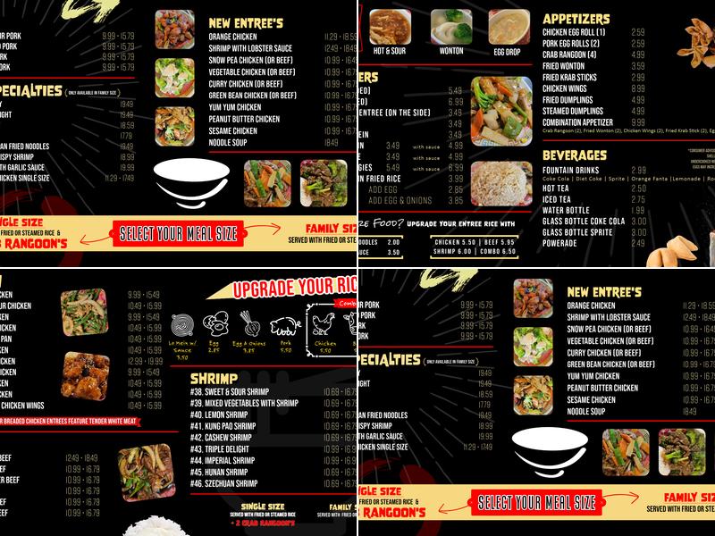 Rice Bowl Menu