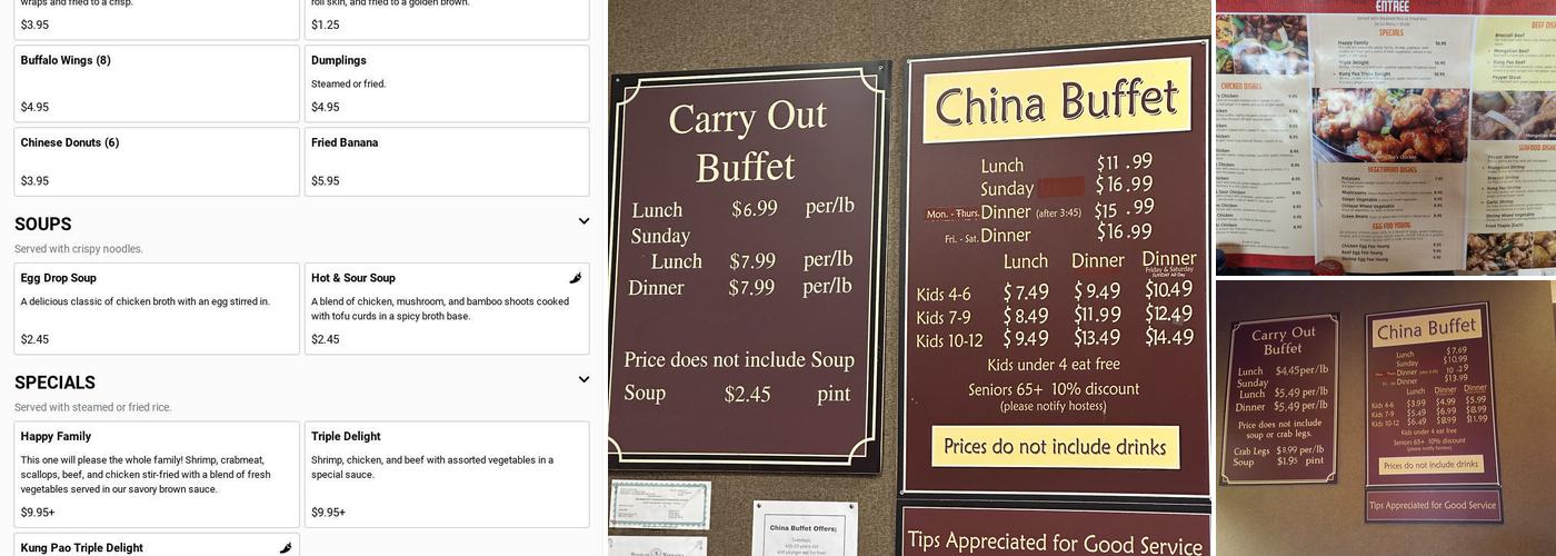 china buffet mongolian grill Menu