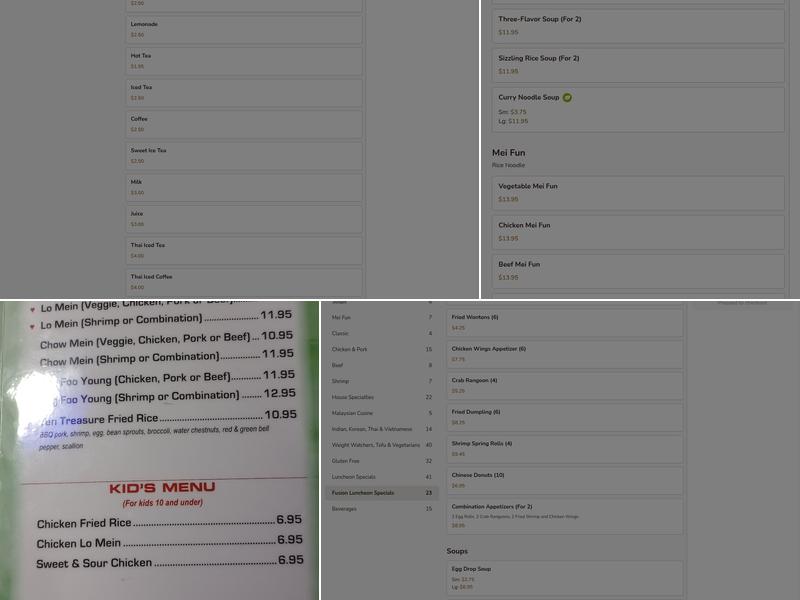 Crystal Jade Restaurant Menu