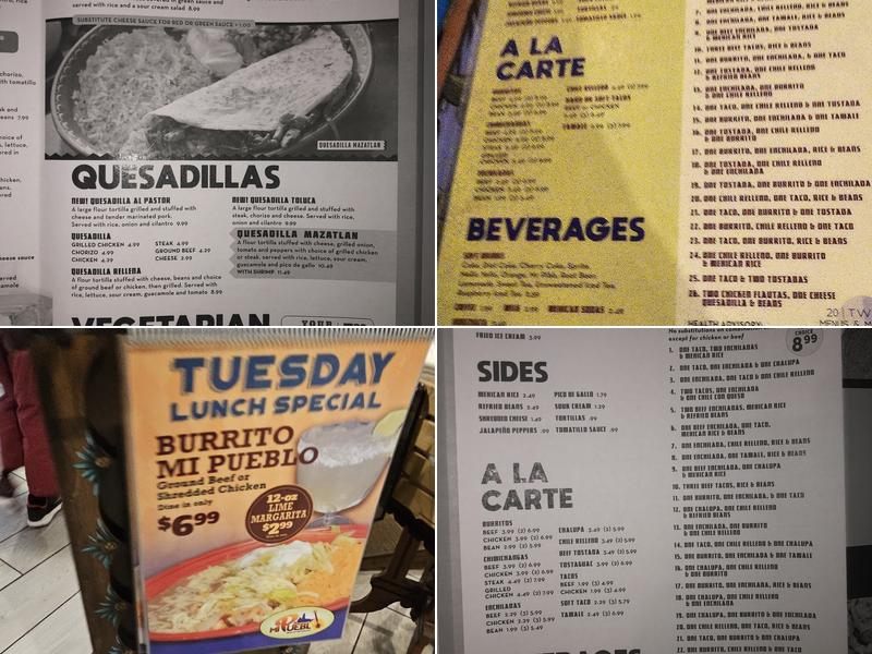 Mi Pueblo Mexican Restaurant Menu
