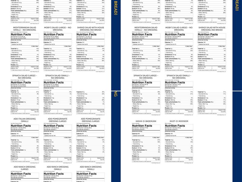 Moby Dick House of Kabob Menu