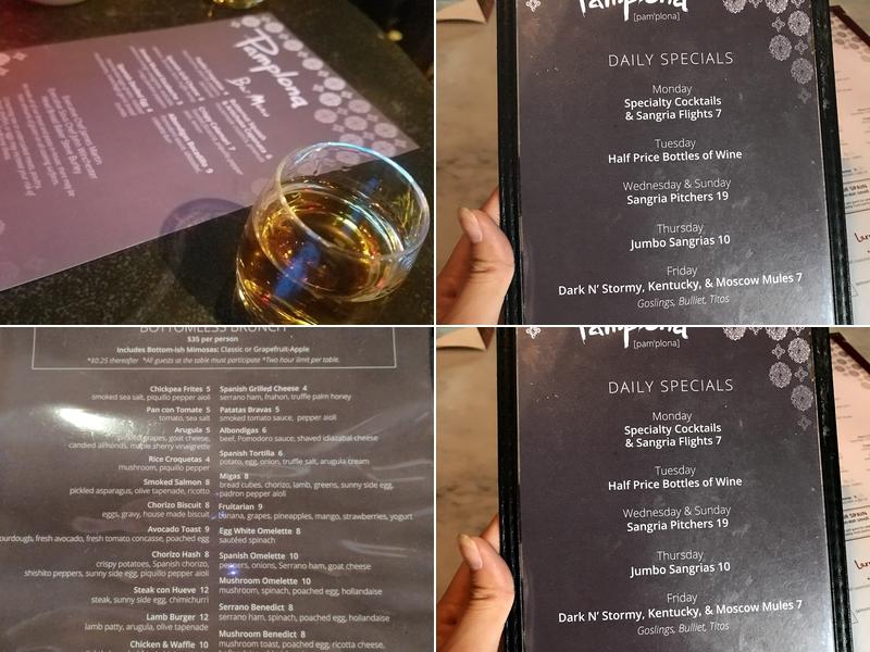 Pamplona Menu