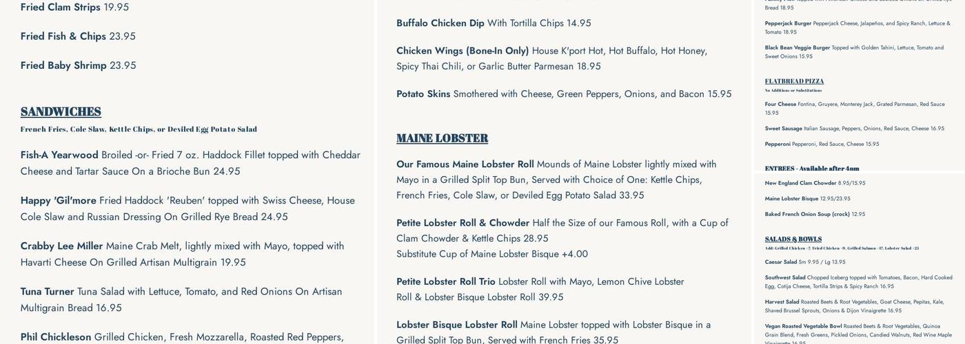 Alisson's Restaurant Menu