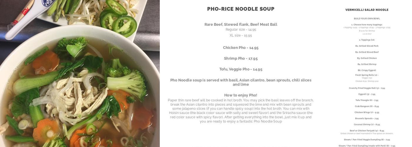 Bamboo Bistro Menu