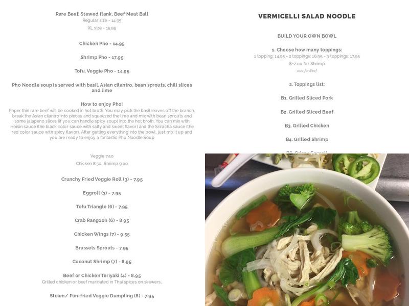 Bamboo Bistro Menu