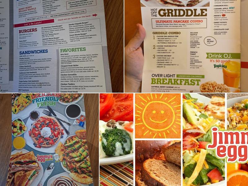 Jimmy's Egg Menu