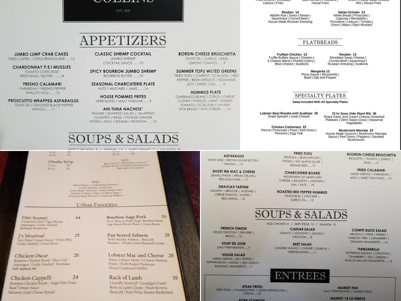 Brewery Town at The Collins Menu