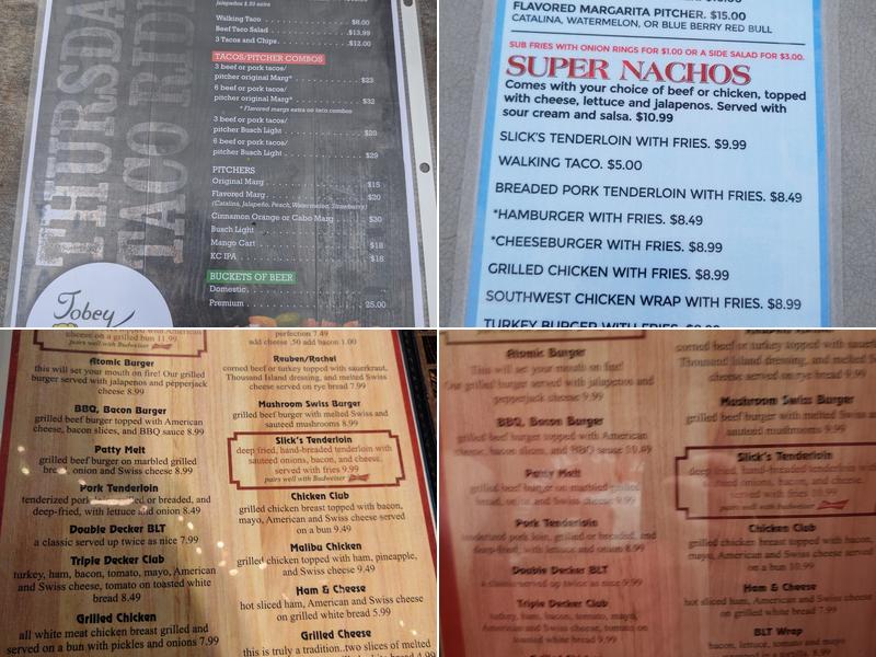 Tobey Jack's Mineola Steak House Menu