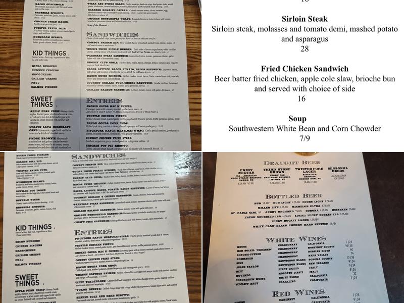 Twisted Fork Menu