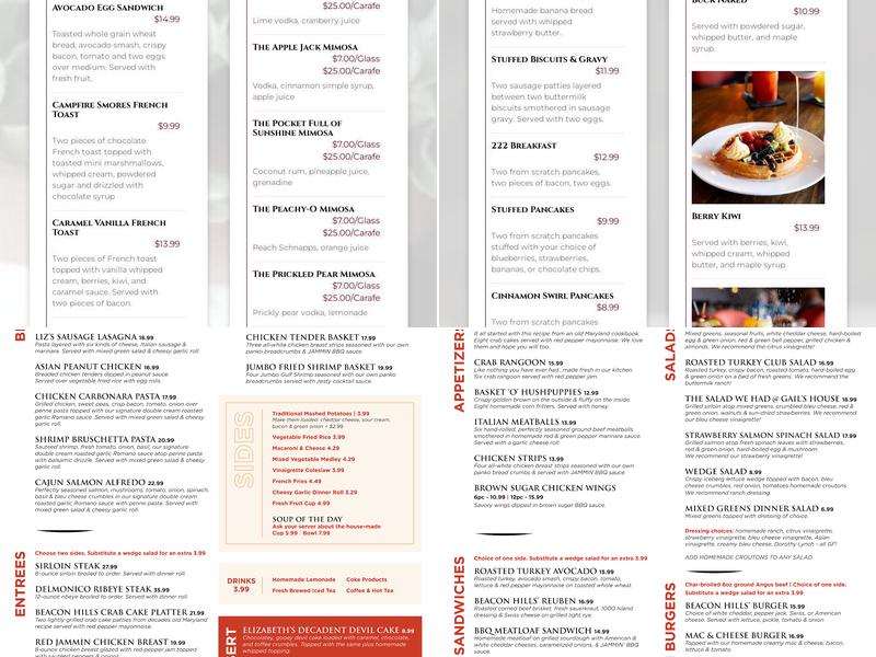 Beacon Hills in Aksarben Village Menu