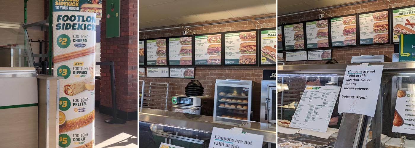 Subway Menu