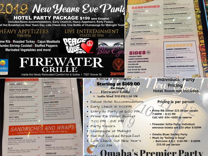 Firewater Grille Menu