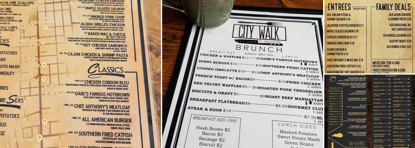 City Walk of Owensboro Menu