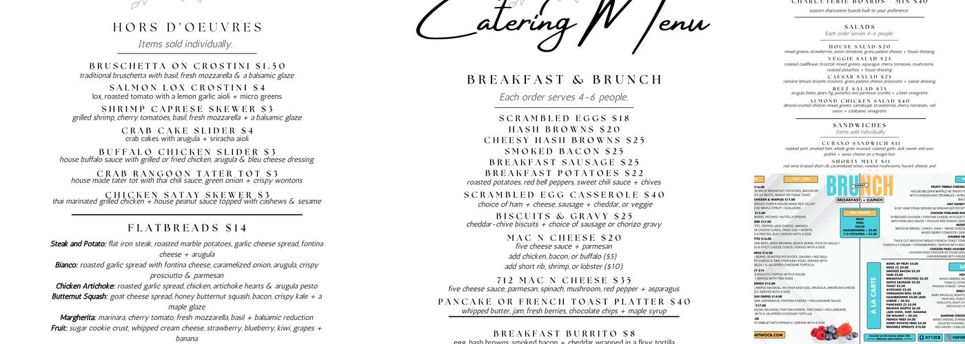 712 Eat + Drink Menu