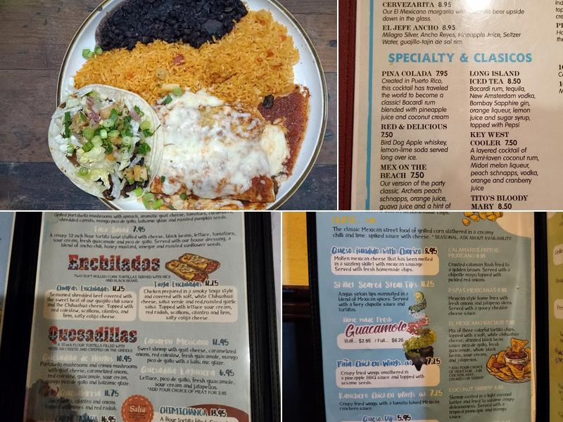El Mexicano Menu