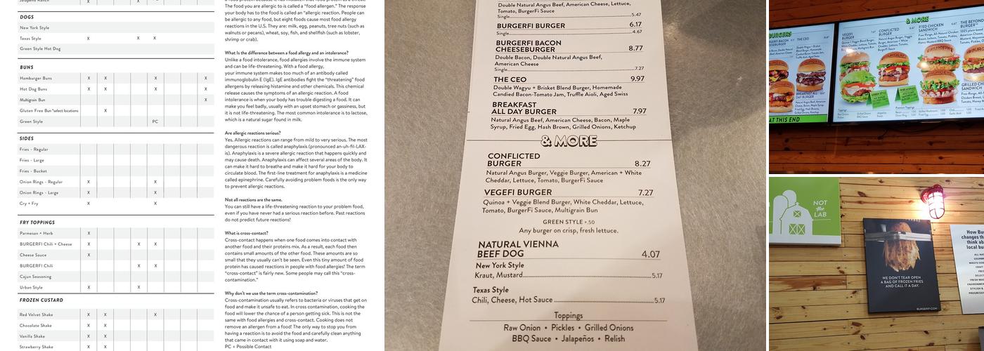 BurgerFi Menu