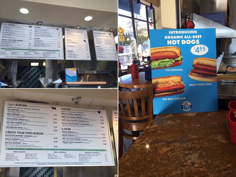 Elevation Burger Menu