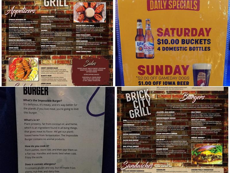 Brick City Grill Menu